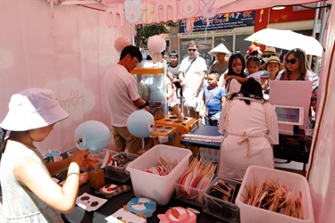 Behind the scenes in a food truck at the festival