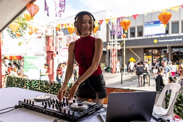 DJ Krixi on stage