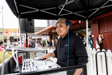 2024 Cabramatta Moon Festival DJ Sticky in Dutton Lane.