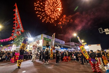 2024 Cabramatta Moon Festival Dong Thanh and fireworks.