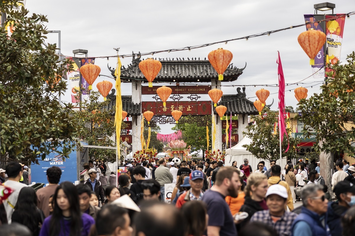 2024 Cabramatta Moon Festival shot of Park Road by Ken Leanfore.