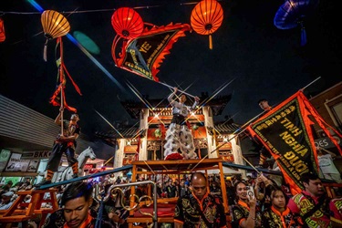 Jing Yee Tong at firecrackers finale 2025 Cabramatta Moon Festival by Ken Leanfore.