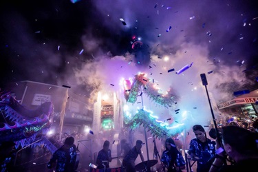 THQ firecracker finale at 2025 Cabramatta Moon Festival by Ken Leanfore.