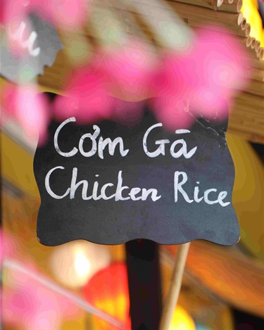 Com Ga Chicken Rice sign from Com Ga Ba Nga Hoi An in Cabramatta.