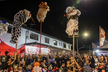 2024 Cabramatta Moon Festival Lions on High Pole Performance.