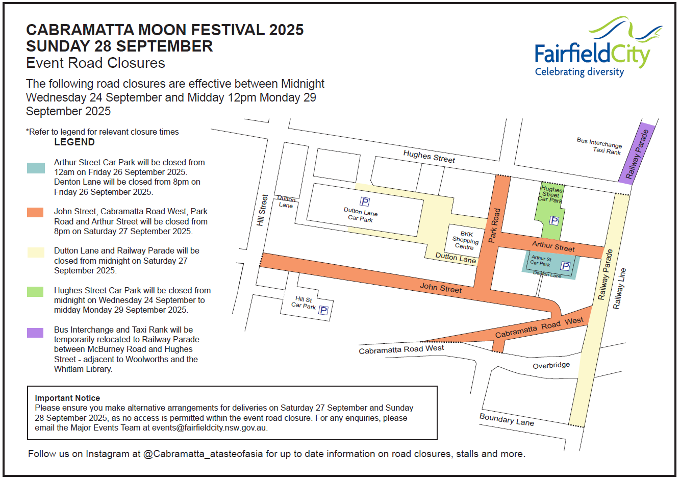 Road Closure Map - Cabramatta Moon Festival 2025