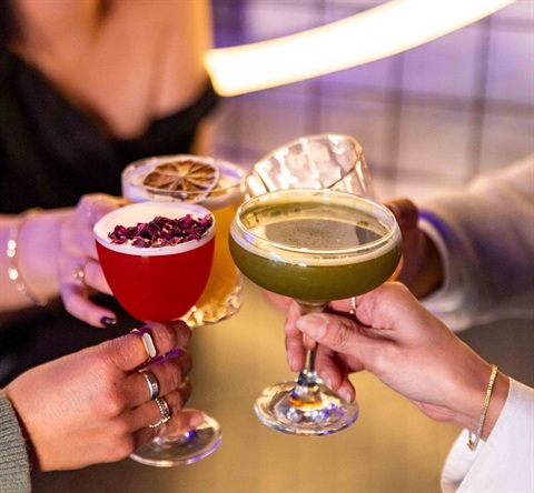Cocktail cheers at Neo Bar Canley Heights.