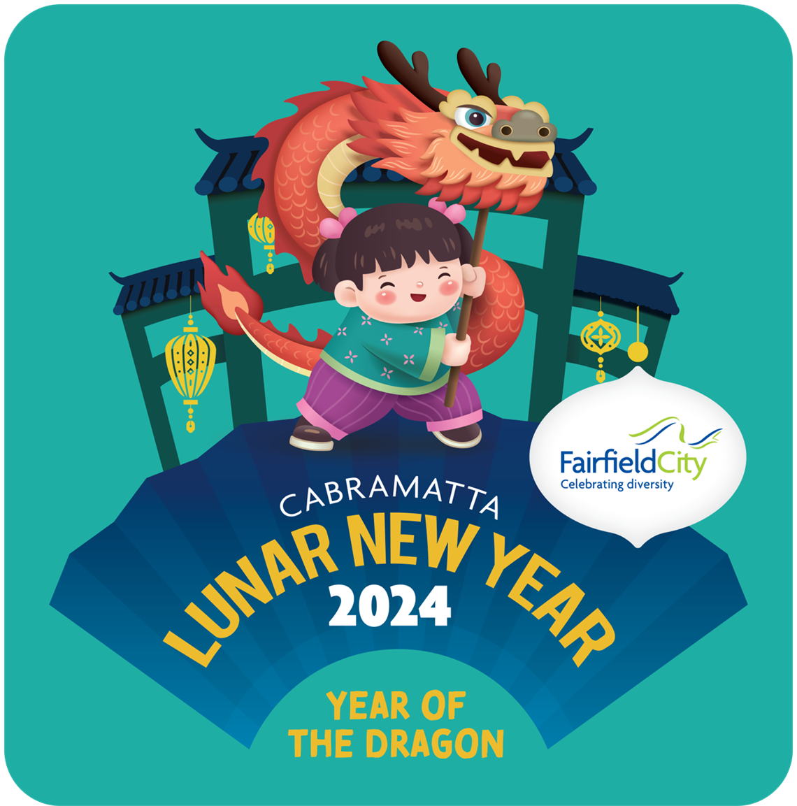 2024 Cabramatta Lunar New Year logo - Year of the Dragon